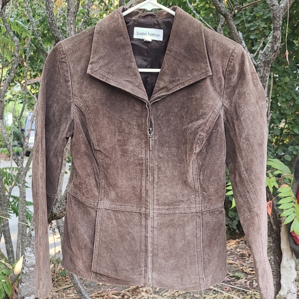 Boston Harbor genuine suede leather nubuck jacket extra small